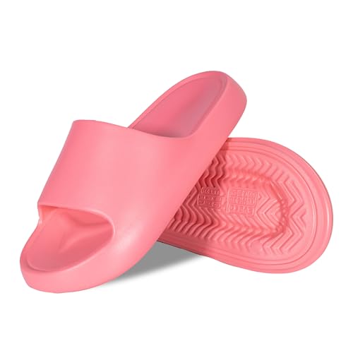 Women’s Pillow Slippers - Ultra-Soft Shower Shoes, Anti-Slip Bathroom Sandals, Quick-Drying Easy to Clean Slides for Indoor & Outdoor Use, Bathroom, Bedroom, or Pool.