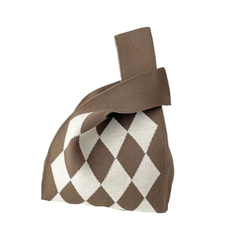 Sac de poignet en tricot coloré pour femme, petit fourre-tout de course léger