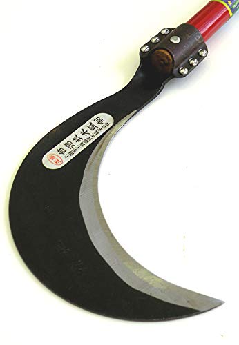 King Of The Sickle - Professional Long Handle Billhook Brush Sickle Tools,Grass Hook For Knocking Down Tall Grass,Imported Steel W/ Its Fine Sharpened Blade,Size At 7" X 18" Overall Length ! #TOP2