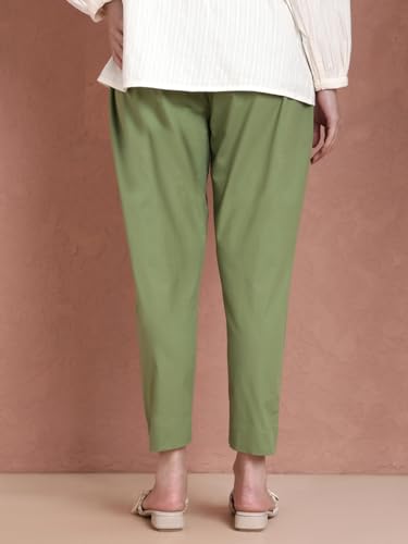 Image of TWIN BIRDS Women Cotton Kurti Pants | Straight Fit Ethnic Daily Trousers