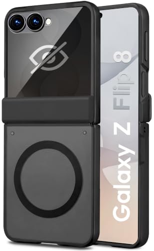 Image of STORMTAL for Samsung Galaxy Z Flip 8 Case with Privacy Screen Protector, [Compatible with Magsafe], [Full Body Hinge Protection], Magnetic Slim Case for Z Flip 8 Case Black