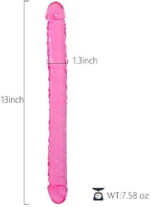 33cm Doble Pene, Consolador de doble cabeza de sexuales Consoladores, Dildo Realista anales y doble penetracion para lesbiana y Mujer(Rosa)