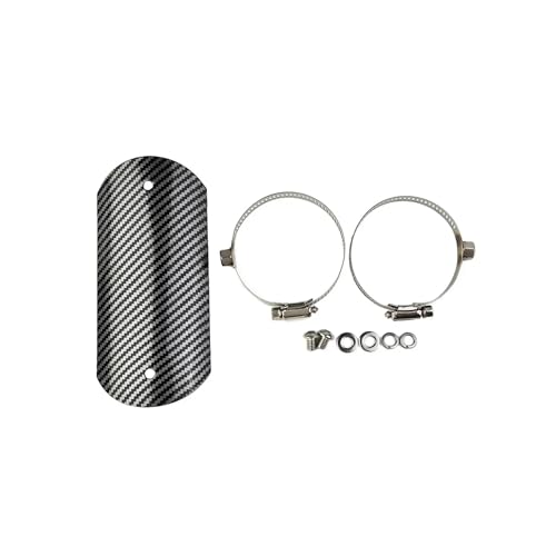 Protection de silencieux d'échappement moto look carbone universel