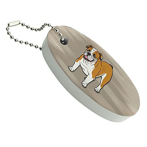 GRAPHICS & MORE English Bulldog Pet Dog Floating Keychain Oval Foam Fishing Boat Buoy Key Float