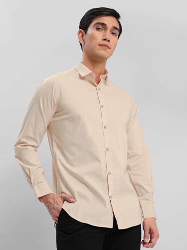 Image of Beyoung Cotton Plain Regular Fit Shirt for Men | Full Sleeve | Formal Shirt | Classic Collar Cotton