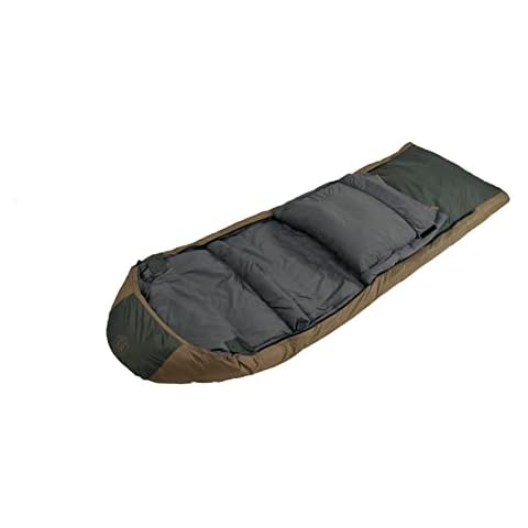 Kamp-Rite Outfitter Zero Degree Down Fill Sleeping Bag Duck Down lite Weight Packable 4 Season Sleeping Bag Comfortable Warm Hooded Oversized Camping Hunting Fishing Cover