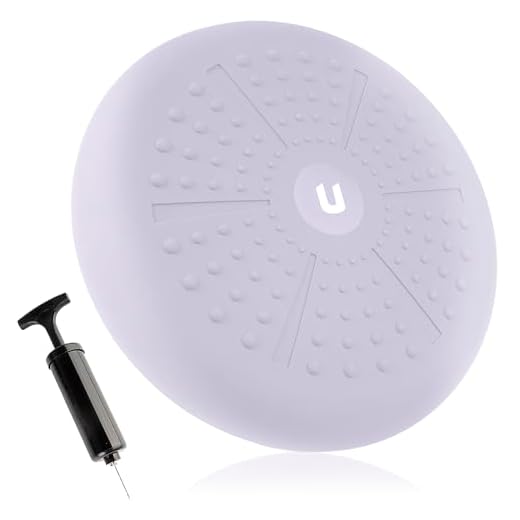 unycos - Cojín de Equilibrio y Yoga Antideslizante de 33 cm con Bombín de Aire, Propioceptivo e Hinchable, Soporte Lumbar, Semi Esfera para Fitness, Pilates y Rehabilitación (Morado; Zenfeel)