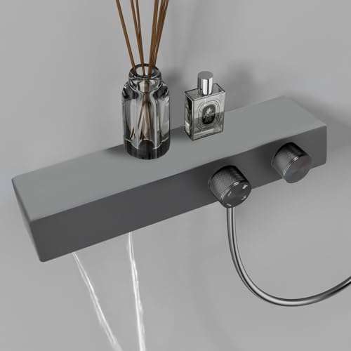 Robinet de baignoire cascade mural crème avec douchette et mitigeur - 8