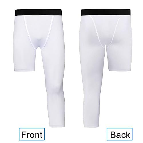 Valcatch Boys One Leg Compression Tights Leggings for Basketball Youth 3/4 Compression Pants Kids Sport Base Layer Underwear2