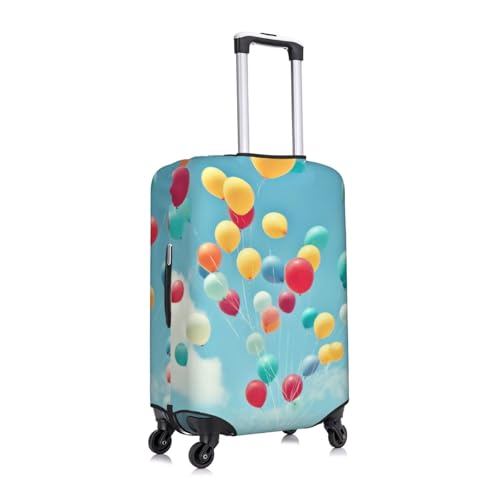 Colorful Balloons Blue Sky Print Luggage Suitcase Covers Elastic Washable Luggage Protector Luggage Covers For Suitcase3