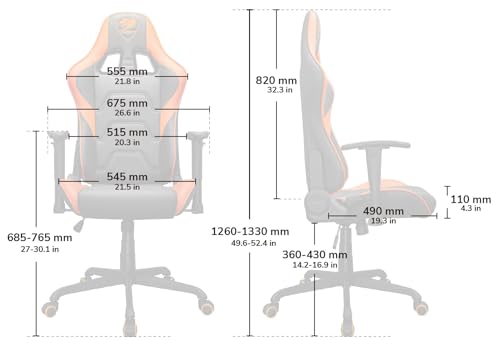 Fauteuil gaming Cougar Gaming ARMOR ÉLITE Support Lombaire Réglable Fonction d'inclinaison avec Verrouillage - vue 6