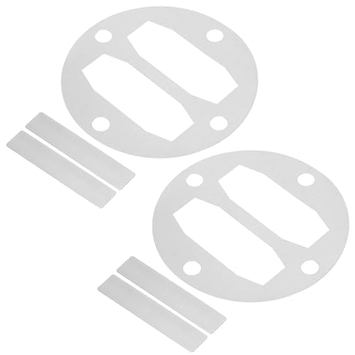 PRAOFRT 2 juegos Kit de juntas de culata recambio válvula de láminas recambios para compresor de aire Kit de juntas de goma neumática central para compresor de aire