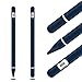 siduater Silicone Sleeve for Apple Pencil 1st Generation, Ultra Light Pen Skin Case Cover Accessories Soft Protective iPad Pencil Grip Holder with 2 Nib Cover, 1 Cable Adapter Tether, Navy
