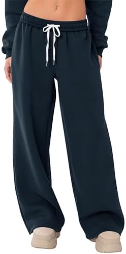 LOMON Wide Leg Sweatpants Women Fleece Sweat Pants Fall Spring Cl...