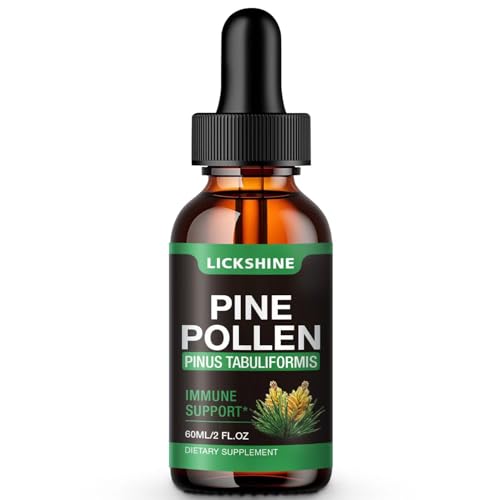 lickshine 1 Pack Pine Pollen Tincture - Organic Pine Pollen Powder Liquid Drops Extract for Immune