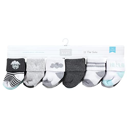 Image of Hudson Baby Baby 8-pack Cotton Rich Newborn and Terry Socks