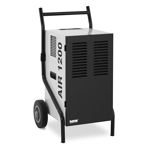 MSW Deshumidificador de obra profesional – 50 L/24 h – hasta 90 m² – Depósito 5,69 L – Secador de ambientes, Deshumidificador de aire, Absorbedor de humedad MSW Deshumidificador de obra profesional – 50 L/24 h – hasta 90 m² – Depósito 5,69 L – Secador de ambientes, Deshumidificador de aire, Absorbedor de humedad