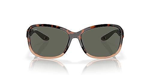 Costa Del Mar Seadrift Sunglasses, Shiny Tortoise Fade/Gray 580G, 58 mm