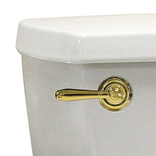 Korky 6021AM StrongARM Metal Tank Lever, Universal to Fit Front Angled Side Left and Right Mount Toilets, Polished Gold, Faucet Style - Image 3