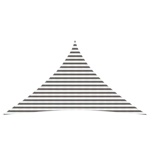 Voile d'ombrage triangulaire gris et blanc 3.5x3.5x4.9m PEHD