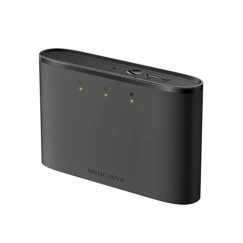 Mercusys Mobiler WLAN Router MT110, tragbares WLAN für unterwegs ohne Vertrag, 4G LTE 150 Mbps, Verbindung...