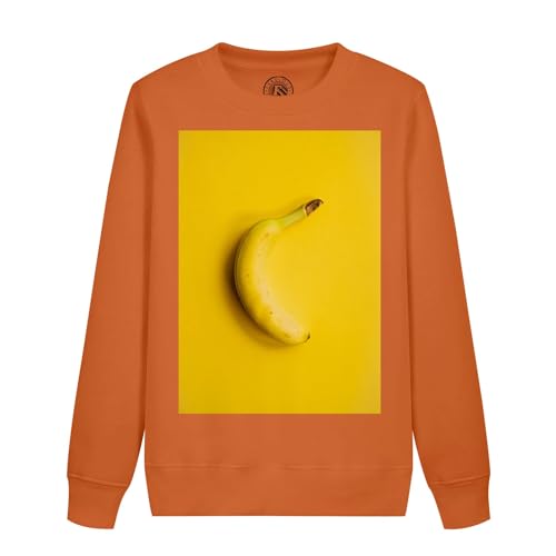 Sweatshirt enfant banane jaune anti irritation coton hypoallergénique