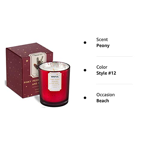 Small Scented Candles For Home，Peony Candle Aromatherapy Long Lasting Soy Candle Jar Candles Gifts For Women Help Relaxing Stress Relief Meditation Healing Calming #TOP3