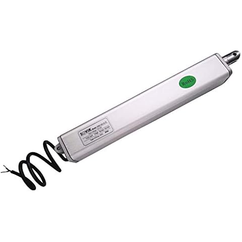 SOViK 12V DC 6 inch Stroke Linear Actuator Electric Cylinder with Mounting Brackets Max Force 44 pounds High Speed 1.8" per sec Square Tube 7/4"(W) x7/4"(H) (Slotted Shaft End) Cover