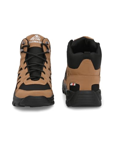 Image of Leo's Fitness Waterproof Canvas High Ankle Boots for Trekking Hiking & Other Casual Purpose