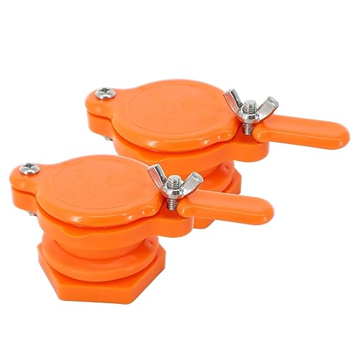Image of Honey Lake 2 Pack Honey Gate Valve for Extractor, Orange Durable Nylon Honey Extractor Tap - Beekeeping Supplies Beekeeping Tools