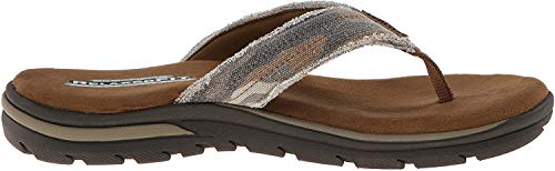 Skechers Skechers Men's Relaxed Fit Supreme Bosnia Sandal, Brown, 8 M US