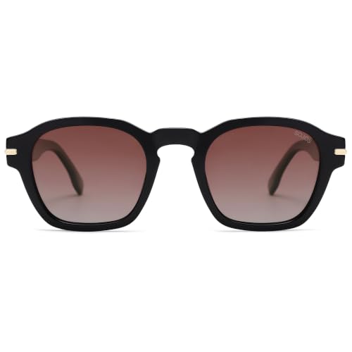 Image of SOJOS Retro Square Polarized Sunglasses Men Trendy Womens SJ2382 | Vintage UV400 90s Sun Glasses Outfit Driving