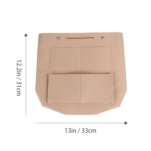 Bolsa de maquillaje grande de fieltro YARNOW con diseño multifuncional y forro resistente 2