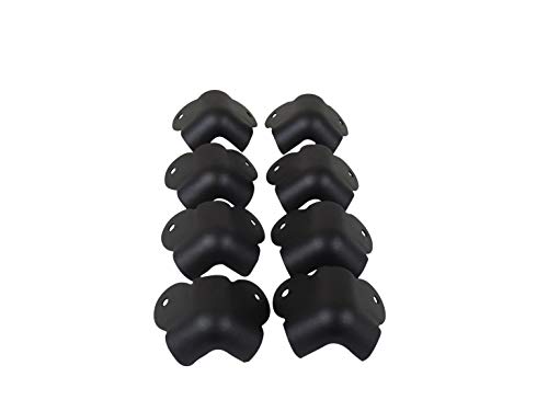 Reliable Hardware Company RH-1530TB-8-A 2-Leg Amp/Cabinet Corner, Textured Black Powder Coat - Set of 8