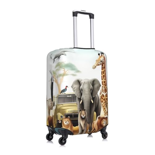 Animal Safari Travel Luggage Cover Suitcase Protector Washable Elastic Suitcase Cover Travel Suitcase Baggage Cover Fits 18-32 Inch Suitcase3