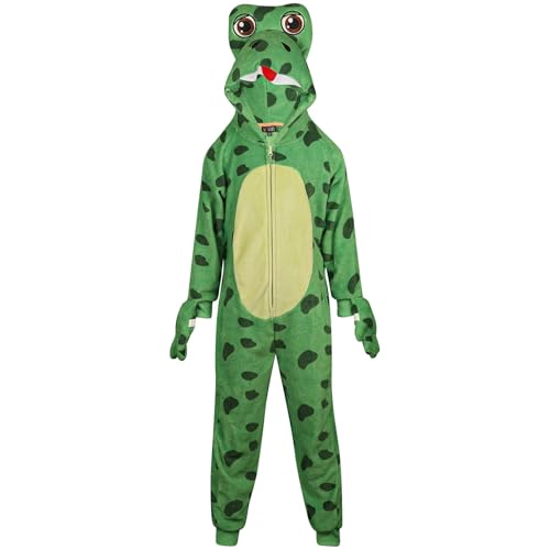 A2Z 4 Kids Girls Boys Frog Costume Soft Plush Fleece Jumpsuits - E.Soft Frog Onesie 2-3
