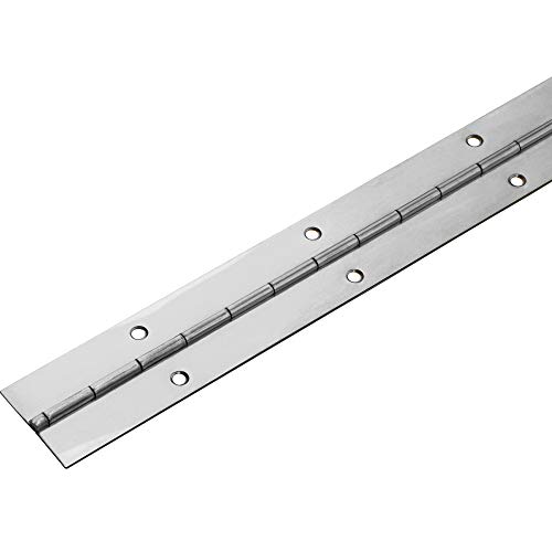 Gedotec Klavierband zum Schrauben | Türband gerollt | Tür-Scharnier Edelstahl 1.4016 | Anschraubband 1500 x 32 mm | STABILO | Möbelscharnier gebohrt | 1 Stück - Stangenscharnier