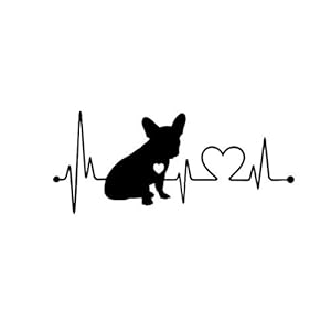 Stickers Voor Auto’S Car Sticker 3D 18 * 7.7Cm French Bulldog Heartbeat Bumper Sticker On Car Funny Stickers And Decals…