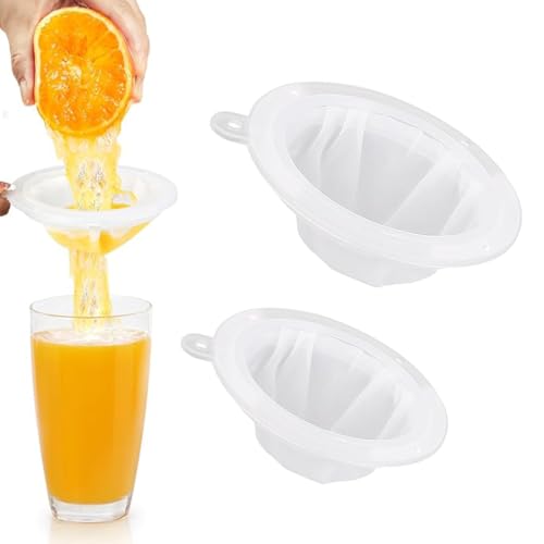 XUZOPIM 2 Pezzi Nylon Mesh Filter 13Cm 15Cm Food Filter Funnels For Filtering Juice, Oil, Milk, Coffee And Wine 100 And 300 Mesh, Colino Cucina