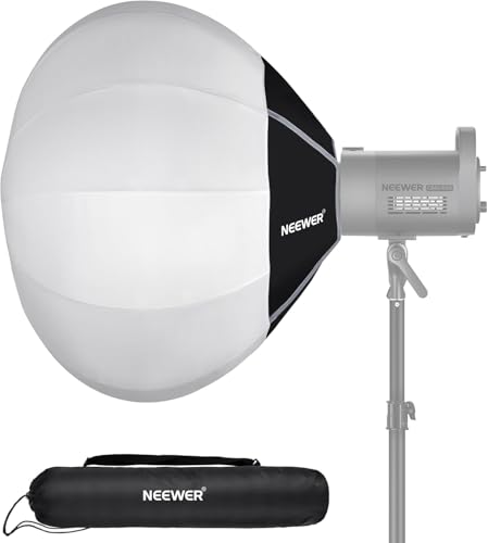 NEEWER Basics Lantern Softbox 26 Quick Release 360 Light Diffuser Bowens Mount Nylon Alloy Soft Box for Continuous Lighting LED Lights for Studio Photography Video Recording Streaming NS15L