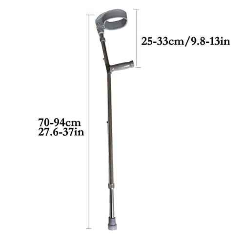 Muletas de brazo de altura ajustable con puños completos, muletas ligeras de aluminio para apoyo a la movilidad y asistencia para caminar