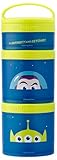 Whiskware Disney Pixar Stackable Polypropylene Snack Containers for Kids and Toddlers, 3 Stackable Snack Cups for School and Travel, Toy Story Buzz Lightyear