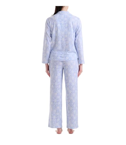 Image of Karen Neuburger Women's Petite Key Item Long Sleeve Girlfriend Printed Pj Set