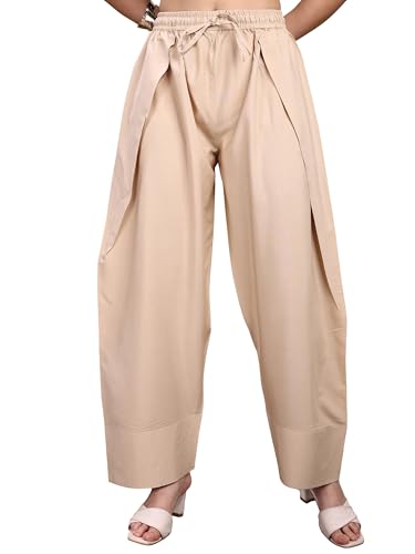 Image of Womanista Women's Viscose Rayon Fabric Farsi Salwar | Comfortable Fit & Lightweight Pant | Casual Summer Cotton Bottom for Women | Available in Plus Size
