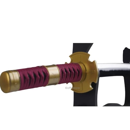 Image of Zoro Sandai Kitetsu Wooden Katana Sword - One Piece Anime Replica | Life Size Samurai Cosplay Sword for Training, Costume, Display & Gifting