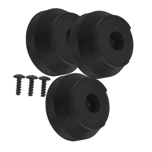 Gogogmee Tripod Cane Anti-Slip Pad Set Heavy Duty Cane Tips Replacement Black Non-Slip Grip