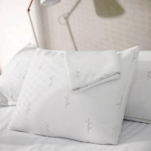 Feelathome Bed Bridge 8In + King Mattress Cover + Bamboo Pillow Covers King (2Pcs) #TOP3