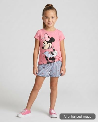 Image of Disney Mickey Mouse & Friends Girls' 2-Piece T-Shirt and Shorts Set for Baby & Kids