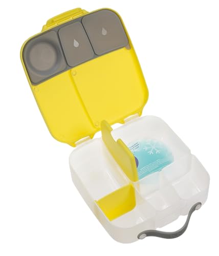 b.box Oversized Lunch Box for Kids: Bento Box with 4 Compartments (2 Leak Proof), Removable Divider, Gel Cold Pack. For Older Kids and Big Eaters Ages 3+. School Supplies. 8½ Cup Capacity