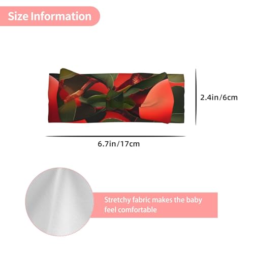 Red Apricot Baby Bow Headband. Comfortable baby headband, suitable for daily wear and photo props.3